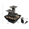 Nature Spring 3-tier Tabletop Water Fountain 7-Inch Raku Bowl Waterfall, River Rocks, Electric Pump, Office/Home 541767EPH - alternate 3